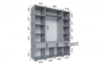 Шкаф 2000 мм Мерида серый камень/графит (Микон) в Красноуральске - krasnouralsk.mebel-e96.ru