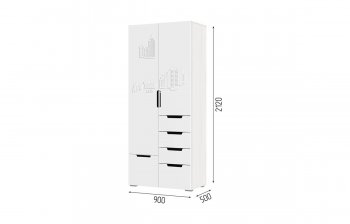 Шкаф 2-х ств. 900 мм Миа ШК 052 (СтендМ) в Красноуральске - krasnouralsk.mebel-e96.ru