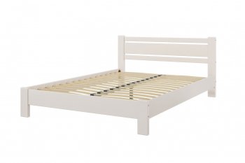 Кровать из массива Милс льняной (БМ) в Красноуральске - krasnouralsk.mebel-e96.ru