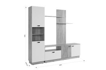 Стенка Моди К1 (Мебельсон) в Красноуральске - krasnouralsk.mebel-e96.ru