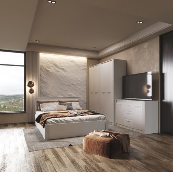 Спальный гарнитур Монако Кашемир (модульный) (БТС) в Красноуральске - krasnouralsk.mebel-e96.ru