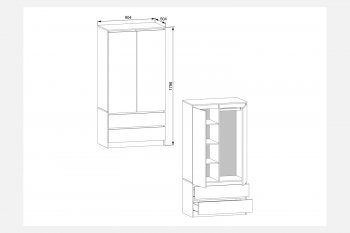 Шкаф 900 мм с антресолью Мори (ДСВ) в Красноуральске - krasnouralsk.mebel-e96.ru