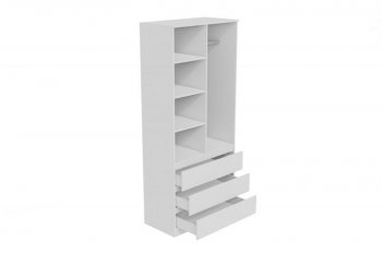 Шкаф 900 мм Мори 900.2 белый высота 2100 мм (ДСВ) в Красноуральске - krasnouralsk.mebel-e96.ru