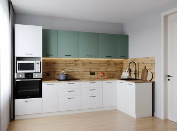 Угловой кухонный гарнитур Муссон 3200*1400 мм (Санвут) в Красноуральске - krasnouralsk.mebel-e96.ru