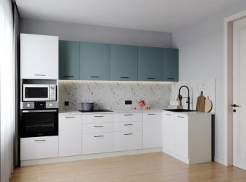 Угловой кухонный гарнитур Ниагара 3200*1400 мм МДФ/ЛДСП Sanvut в Красноуральске - krasnouralsk.mebel-e96.ru