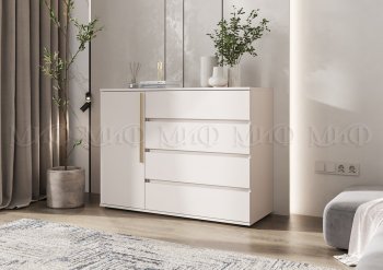 Комод 1 дверь 4 ящика (1200) Норд, кашемир (Миф) в Красноуральске - krasnouralsk.mebel-e96.ru