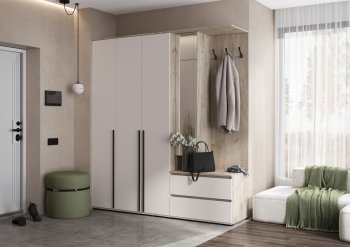 Прихожая Норд+Шкаф 1200, крафт серый/кашемир (Миф) в Красноуральске - krasnouralsk.mebel-e96.ru