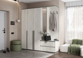 Прихожая Норд+Шкаф 1200, крафт белый (Миф) в Красноуральске - krasnouralsk.mebel-e96.ru