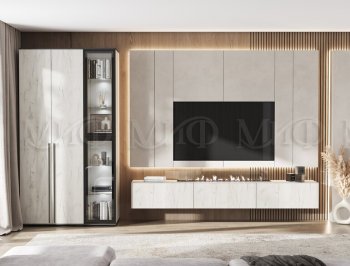 Стенка Норд крафт белый (Миф) в Красноуральске - krasnouralsk.mebel-e96.ru