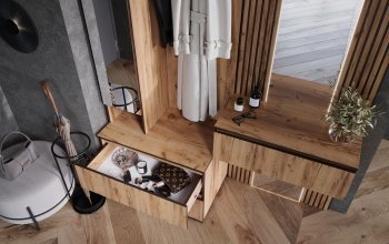 Прихожая+Тумба с зеркалом Норд (Миф) в Красноуральске - krasnouralsk.mebel-e96.ru