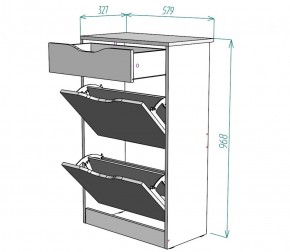 Обувница W22 (ДМ) в Красноуральске - krasnouralsk.mebel-e96.ru