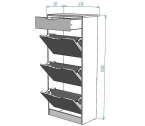 Обувница W24 (ДМ) в Красноуральске - krasnouralsk.mebel-e96.ru