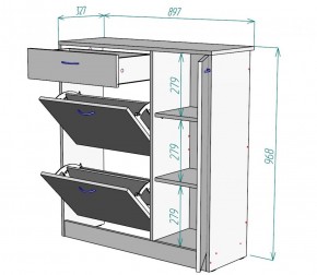 Обувница W35 (Белый) в Красноуральске - krasnouralsk.mebel-e96.ru