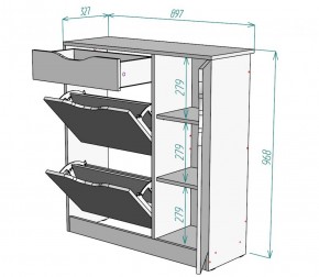 Обувница W36 (Белый) в Красноуральске - krasnouralsk.mebel-e96.ru