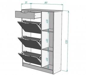 Обувница W42 (ДМ) в Красноуральске - krasnouralsk.mebel-e96.ru