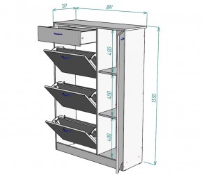 Обувница W43 (ЯАС) в Красноуральске - krasnouralsk.mebel-e96.ru