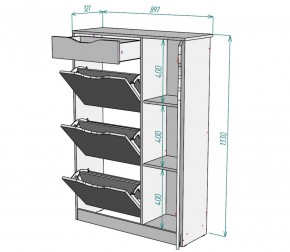 Обувница W44 (ДМ) в Красноуральске - krasnouralsk.mebel-e96.ru