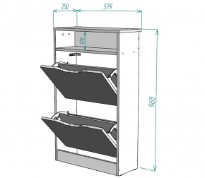 Обувница W6 (ДМ) в Красноуральске - krasnouralsk.mebel-e96.ru