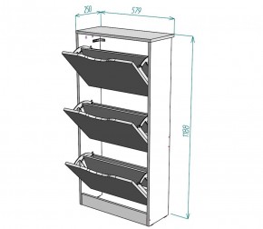 Обувница W8 (ДМ) в Красноуральске - krasnouralsk.mebel-e96.ru