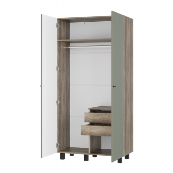 Стенка Олива комп.3 эвкалипт софт (БТС) в Красноуральске - krasnouralsk.mebel-e96.ru