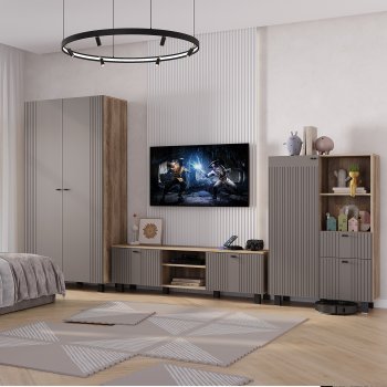 Стенка Олива комп.3 муссон (БТС) в Красноуральске - krasnouralsk.mebel-e96.ru