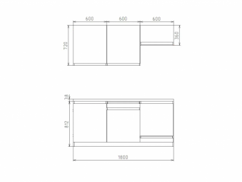 Кухонный гарнитур 1800 мм Ольвия-8 (Росток) в Красноуральске - krasnouralsk.mebel-e96.ru