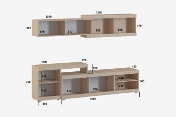 Стенка Оскар ТВ7 сонома (Генезис) в Красноуральске - krasnouralsk.mebel-e96.ru