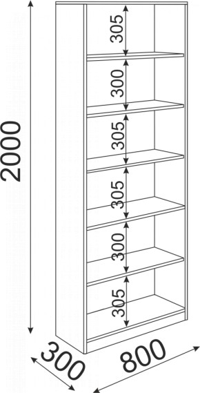 Стеллаж 800 Остин Модуль 08 (Риннер) в Красноуральске - krasnouralsk.mebel-e96.ru