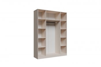 Шкаф 1600 мм Пальма с антресолью, Сатин (ДСВ) в Красноуральске - krasnouralsk.mebel-e96.ru