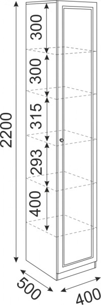 Пенал Беатрис 400 (модуль 4) (Риннер) в Красноуральске - krasnouralsk.mebel-e96.ru