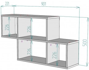 Полка S39 (Белый) в Красноуральске - krasnouralsk.mebel-e96.ru