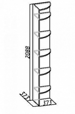 Полка угловая Комфорт 9 в Красноуральске - krasnouralsk.mebel-e96.ru