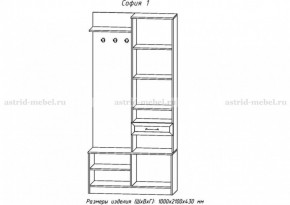 Прихожая София 1 (АстридМ) в Красноуральске - krasnouralsk.mebel-e96.ru