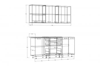 Кухонный гарнитур Рио 1800 мм (Зарон) в Красноуральске - krasnouralsk.mebel-e96.ru