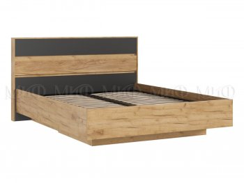 Кровать парящая Роджина с подсветкой, крафт/графит (Миф) в Красноуральске - krasnouralsk.mebel-e96.ru