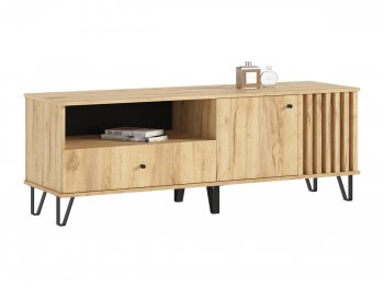 Тумба ТВ (1500) Роджина дуб крафт/дуб крафт (Миф) в Красноуральске - krasnouralsk.mebel-e96.ru