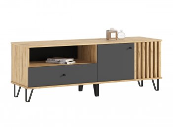 Тумба ТВ (1500) Роджина крафт/графит (Миф) в Красноуральске - krasnouralsk.mebel-e96.ru