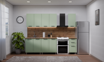 Кухонный гарнитур Ромашка 1600 мм Фисташка (Аленка) в Красноуральске - krasnouralsk.mebel-e96.ru