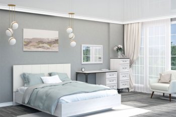 Кровать с подъемным механизмом Шарм (арт.031М1) экокожа Sontex Milk (Диал) в Красноуральске - krasnouralsk.mebel-e96.ru