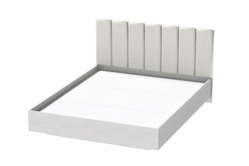 Кровать Шарм (арт.031), настил, экокожа Sontex Milk (Диал) в Красноуральске - krasnouralsk.mebel-e96.ru | фото