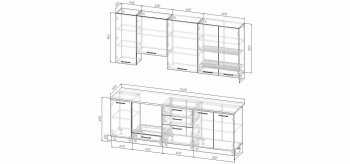 Кухонный гарнитур Элеганция 2400 мм Sanvut в Красноуральске - krasnouralsk.mebel-e96.ru