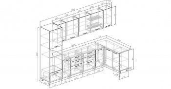 Угловой кухонный гарнитур Латте 3200х1400 мм в Красноуральске - krasnouralsk.mebel-e96.ru