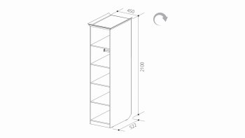 Шкаф-пенал ШиК-1 ( Уголок Школьника 2) в Красноуральске - krasnouralsk.mebel-e96.ru