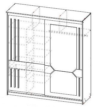 Шкаф-купе № 25 2000 мм (СВ) в Красноуральске - krasnouralsk.mebel-e96.ru