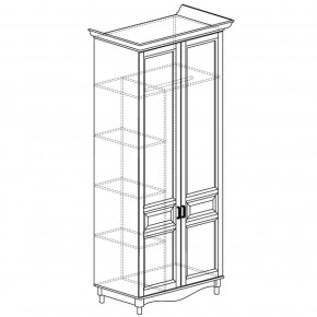 Шкаф 2-дверный Прованс 401 (Яна) в Красноуральске - krasnouralsk.mebel-e96.ru