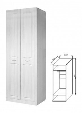 Шкаф 2-х дверный для платья и белья Ева-10 в Красноуральске - krasnouralsk.mebel-e96.ru