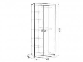 Шкаф 2-х створчатый Энерджи (900) в Красноуральске - krasnouralsk.mebel-e96.ru