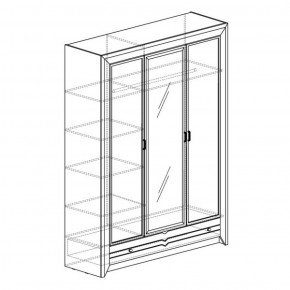 Шкаф 3-дверный Фьорд 150 (Яна) в Красноуральске - krasnouralsk.mebel-e96.ru