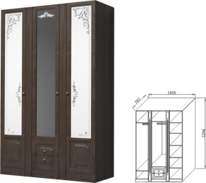 Шкаф 3-х дверный для платья и белья с выдвижными ящиками Ева-11 в Красноуральске - krasnouralsk.mebel-e96.ru