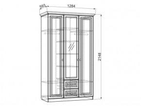 Шкаф 1300 мм 3-х створчатый Белла (Мебельсон) в Красноуральске - krasnouralsk.mebel-e96.ru